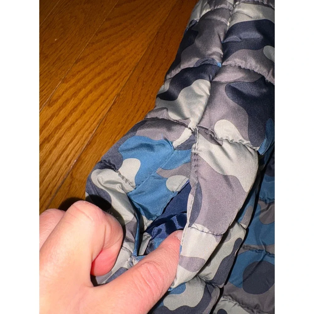 Gymboree Boys‎ Camouflage Puffer Vest Size S 5 6 Blue Gray Outerwear